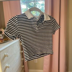 Collared Crop Top